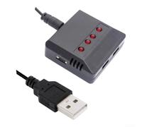 Lapiglo 4 Canali per lipo per caricabatterie 3.7V USB Balance Hub di ricarica per 1S 2S 3S 4S RC per batteria Fast Smart Charging System Custodia ABS portatile