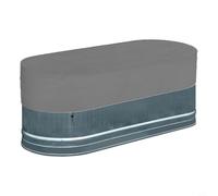 Lapiglo Acqua ovale per esterno copertura serbatoio 420D argento Oxford, impermeabile antipolvere sole per protezione piscina 180 x 60 x 30 cm (grigio)