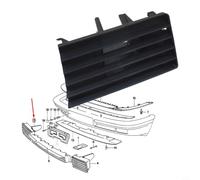 Lapiglo Aletta Paraurti Anteriore Destra Nera E32 730i 730iL 735i 735iL, OE 51111974442