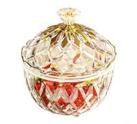 Lapiglo Barattolo di plastica con coperchio, 350 ml, contenitore sigillato per snack, scrivania e decorazione per la casa, in ABS trasparente, organizer per caramelle, biscotti, gioielli (giallo