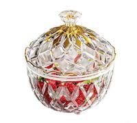 Lapiglo Barattolo di plastica con coperchio, 350 ml, contenitore sigillato per snack, scrivania e decorazione per la casa, in ABS trasparente, organizer per caramelle, biscotti, gioielli (trasparente