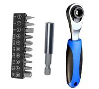 Lapiglo Chiave a cricchetto reversibile a 72 denti, compatibile con punta esagonale da 1/4", impugnatura ergonomica per riparazione di bici e casa (12 pezzi)