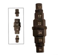 Lapiglo Chiave assale 6 in 1 per moto, chiave esagonale regolabile per installazione e rimozione degli assali anteriori su bici sportive, in acciaio al carbonio, 12-24 mm