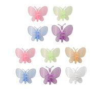 Lapiglo Clip per piante a farfalla in plastica, picchetti di supporto leggeri per orchidee, rampicanti, pomodori, fagioli, colore casuale, confezione da 10