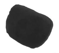 Lapiglo Comodo cuscino per poggiatesta auto, in pelle scamosciata ultra morbida, ergonomico, per alleviare il dolore al collo, con cinghia regolabile, sollievo dalla fatica (nero)