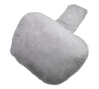 Lapiglo Comodo cuscino per poggiatesta auto, in pelle scamosciata ultra morbida, ergonomico, per alleviare il dolore al collo, con cinghia regolabile, sollievo dalla fatica (grigio)