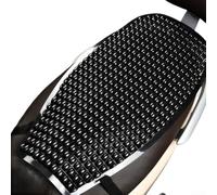 Lapiglo Coprisedile per moto da cross con perline in legno, per raffreddamento ad aria e comfort, impermeabile, 58 x 29 cm (nero)