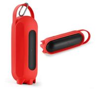 Lapiglo Custodia in silicone per altoparlante Beats Pill con manico, custodia protettiva da viaggio, antiurto, per guscio morbido, borsa portatile per il trasporto a casa per feste all'aperto, grigio