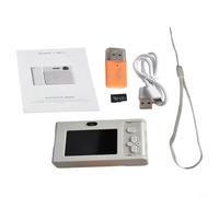 Lapiglo Fotocamera digitale compatta da 48 MP, ad alta risoluzione, 6 x 12 x 3 cm, portatile, tascabile, modalità multiple per principianti, cinque opzioni di colore bianco, nero, grigio, rosa, blu