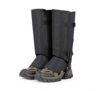 Lapiglo Ghette impermeabili per gambe per escursionismo, caccia sulla neve, regolabili, in tessuto Oxford, anti-strappo, protezione antivento, taglia M L (nero)