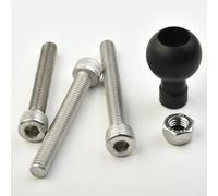 Lapiglo Kit di bulloni M8 per manubrio con base di montaggio a morsetto superiore da 2,5 cm, per -B-367U, adatto per sistemi di montaggio per supporto GPS per telefono moto