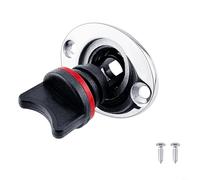 Lapiglo Kit di scarico per kayak, tappo filettato per scafo da 2,5 cm, con base in acciaio inox, O-per guarnizione ad anello per canoa, zattera, barca, arancione (arancione)