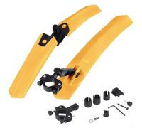 Lapiglo Kit parafango da ciclismo con fanale posteriore di sicurezza, flessibile anteriore e posteriore per parafanghi tubi 18-34 mm, blu, accessori completi (giallo ordinario)