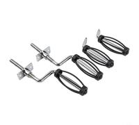 Lapiglo Manico per griglia in acciaio inox resistente per Traeger, filettatura da 12 mm, adatta per la maggior parte dei fumatori e delle fosse, manico lungo ergonomico di ricambio (B)