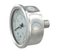 Lapiglo Manometro da 0 a 400 bar, 6000 psi, filettatura M14 x 1,5, 6,3 cm, per quadrante per pressione in acciaio inox, accessori per rondella UK