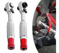 Lapiglo Per Compact 1/4" doppia estremità per set di chiavi a cricchetto, presa a sgancio rapido con impugnatura ergonomica, finitura cromata automobilistica e manutenzione fai da te