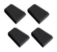 Lapiglo Piedini versatili in gomma per scala, confezione da 4 pezzi, antiscivolo, facili da installare, parti di ricambio per scale in alluminio, colore nero