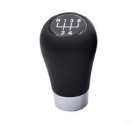 Lapiglo Pomello del cambio in pelle a righe M per BMW E30 E36 E46 E60 E90, cambio manuale a 5/6 marce con testa rotonda ergonomica, nero (logo M 3D a 6 marce)