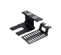 Lapiglo Set di staffe per girarrosto in metallo, per barbecue all'aperto, piastra di supporto robusta con fori preforati, colore nero