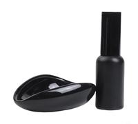 Lapiglo Set dosatore per caffè nero con flacone spray in vetro, 30 g, tazza dosatrice per espresso e versamento (nero)