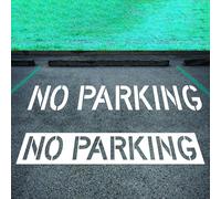 Lapiglo Stencil riutilizzabile in silicone senza parcheggio, modello pieghevole da 30,5 cm di altezza per cordoli in cemento asfalto, per kit di cartelli per pittura di grandi corsie antincendio