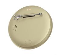 Lapiglo Targhetta digitale HD da 4,6 cm, programmabile, GIF, indossabile, con caricamento QR, video anime, etichetta elettronica con nome (oro)