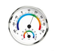 Lapiglo Termometro analogico ad alta precisione, funzionamento senza batterie, trasparente, per casa, giardino, serra, asilo nido (bianco e argento)