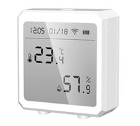Lapiglo Termometro e igrometro intelligente WiFi per app, sensore di umidità della temperatura senza fili con cronologia dei dati in tempo reale Esportazione Celsius Fahrenheit Switch bianco Abs Home