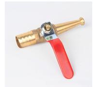 Lapiglo Ugello per lavaggio auto in ottone con valvola a sfera, manico rosso per dettagli auto, spruzzatore a getto in rame resistente per SUV berlina (115 g/180 g) (115 g)