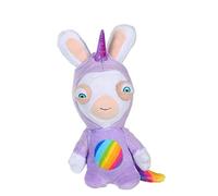 LAPINS CRETINS Peluche Licorne Lapicorne Sonore Mauve - 18 cm