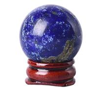 Lapis Lazuli Crystal Ball con Supporto - Ornamenti di Sfera di Naturale per Reiki bilanciamento della Meditazione energia Chakra Aura casa e Decorazione per Ufficio, 2,8 "Dia
