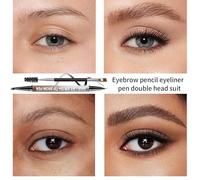 Lápiz Cejas - Maquillaje 4D 2 En 1 De Doble Punta Para Cejas,Herramienta De Maquillaje Impermeable Para Hombres Mujeres Principiantes Amantes De Belleza Ocasiones Especiales Bodas Cenas