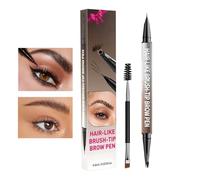 Lápiz Para Cejas - Maquillaje 2 En 1 De Doble Punta Para Cejas,Herramienta De Maquillaje Impermeable Para Hombres Mujeres Principiantes Amantes De Belleza Ocasiones Especiales Bodas Cenas