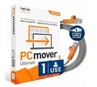 Laplink PCmover Ultimate 11 with Ethernet Cable (1 Use) - The easiest way to move to a new PC!