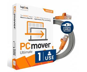 Laplink PCmover Ultimate 11 with Ethernet Cable (1 Use) - The easiest way to move to a new PC!