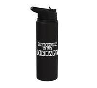 L'apnea è la mia terapia apnea apnea Stainless Steel Insulated Water Bottle