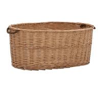 LAPOOH Cesta per Legna con Maniglie 78x54x34cm Salice Naturale,Accessori caminetti e stufe a legna,Porta legna-286983