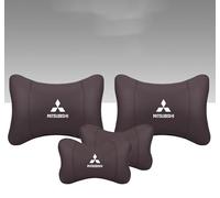 LAPOOH Cuscino Poggiatesta Auto,Cuscino Lombare Auto,per Mitsubishi Eclipse Cross 2021-, Cuscino per seggiolino auto comodo e morbido per viaggiare e guida,Brown-A+B