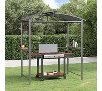 LAPOOH Gazebo Barbecue Ripiani Laterali Antracite 210x114x230 Acciaio,Prato e giardino,Vita all'aperto,Strutture da esterno,Baldacchini e gazebo-360139