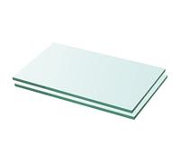 LAPOOH Mensole in Vetro Trasparente 2 pz 30x12cm,Mobili,Scaffalature,Scaffali e mensole per pareti-3051547