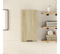 LAPOOH Mobile da Bagno a Parete Rovere Sonoma 32x20x67 cm, Mobiletto Pensile, Armadietto da Parete, Mobile Sospeso