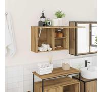 LAPOOH Mobiletto da Bagno Rovere Artigianale 60x25x40 cm Truciolato-860075