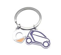 LAPOOH Portachiavi per Auto per Smart Fortwo Forfour 453,Moda di Fascia Alta con Il Logo Dell'auto Portachiavi Auto di Ricambio per Auto per Gli Uomini e Le Donne Accessori Famiglia Presente