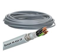 Lapp 0027652 ÖLFLEX FD 855 CP tubo di controllo schermato altamente flessibile 7 x 1,5 mm² grigio con conduttore di protezione per catena da traino I 300/500 V I senza alogeni, guaina in PUR