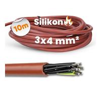 Lapp 0046026 - Cavo in silicone oleflex Heat 180, 3 x 4 mm², con conduttore di protezione verde e giallo, 3G4, colore marrone, resistente al calore, senza alogeni, tubo in silicone SiHF, 10 metri