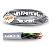 10 m Lapp 1119007 Oliflex Classic 110 7 G0,5 mm² Tubo di controllo PVC 7 x 0,5 mm² con conduttore di protezione verde e giallo, cavo di controllo a 7 fili
