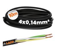 Lapp 1030202 LiYY - Cavo di Controllo in PVC 4 x 0,14 mm², Nero, LED a 4 Fili, Linea Dati, Segnalazione, Saldabile - 10 m