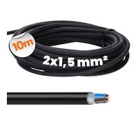 Lapp 10m Cavo di Alimentazione NYY-O 2x1,5 mm2 - Cavo da Terra Nero