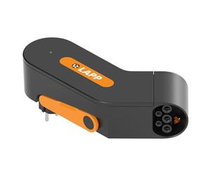 LAPP MOBILITY Adattatore Portatile per Cavi di Ricarica Schuko a Tipo 2 - IP44 Modalità 2, 10 A, 2,3 kW, Connettore Cavo di Ricarica per Veicoli Elettrici, Spina Tipo C e Tipo F a Cavo Tipo 2 - Nero