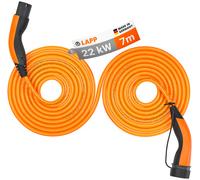 Lapp selbstaufrollendes doppelhelix ladekabel typ 2 mode 3 / 3-phasig 32 a bis 22 kw 7 meter orange